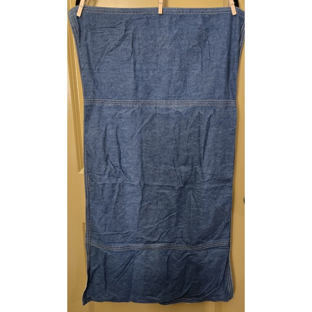 Vintage Dockers Home Denim King Size Pillow Shams Blue Jean Bedding Pair Set/2
